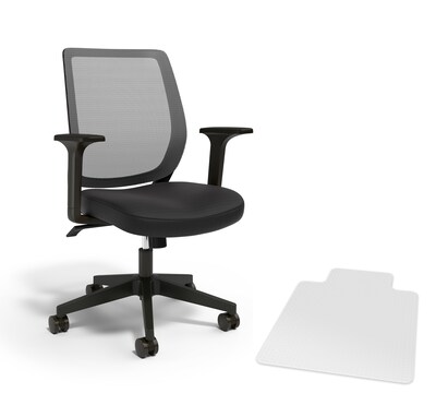 Buy Union & Scale™ Essentials Ergonomic Fabric Swivel Task Chair, Black, Get a Chair Mat FREE