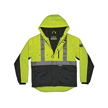GloWear 8275 Heavy-Duty High-Visibility Workwear Jacket, 3XL, Lime/Black (23977)