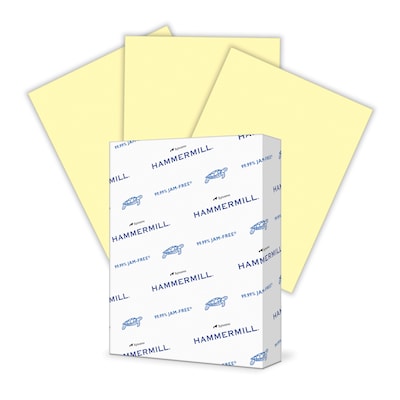 Hammermill Fore MP Colors Multipurpose Paper, 20 lbs., 8.5 x 11, Canary, 500 Sheets/Ream (103341)