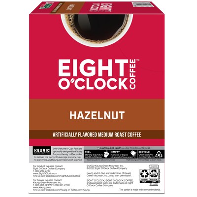 Eight O'Clock Hazelnut Coffee Keurig® K-Cup® Pods, Medium Roast, 24/Box (6406)
