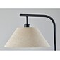 Simplee Adesso Hayes 58" Matte Black Floor Lamp with Tapered Light Brown Shade (SL1181-01)