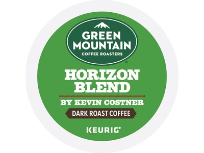 Green Mountain Coffee Roasters Horizon Blend by Kevin Costner Coffee, Keurig K-Cup Pod, Dark Roast,
