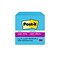 Post-it Super Sticky Notes, 3 x 3, Blue Paradise, 90 Sheet/Pad, 5 Pads/Pack (654-5SSBE)