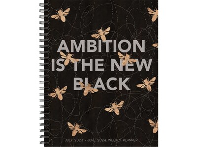 2023-2024 Willow Creek Ambition is the New Black 8.5 x 11 Academic Weekly & Monthly Planner, Multi