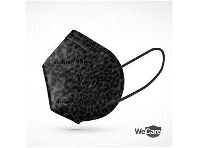 WeCare Leopard Print Disposable KN95 Fabric Face Masks, One Size, Assorted Colors, 20/Pack, 3 Packs/Carton (TBN203256)