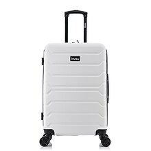 InUSA Trend Plastic 4-Wheel Spinner Luggage, White (IUTRE00M-WHI)