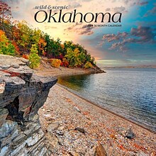 2024 BrownTrout Oklahoma Wild & Scenic 12 x 24 Monthly Wall Calendar (9781975464363)