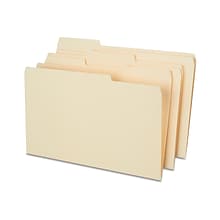 Staples® Heavy Duty File Folder, 1/3-Cut Tab, Legal Size, Manila, 50/Box (ST18362-CC)