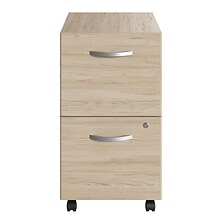 Bush Business Furniture Studio C 2 Drawer Mobile File Cabinet - Assembled, Natural Elm (SCF116NESU)