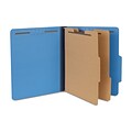 Quill Brand® 2/5-Cut Tab Pressboard Classification File Folders, 2-Partitions, 6-Fasteners, Letter,