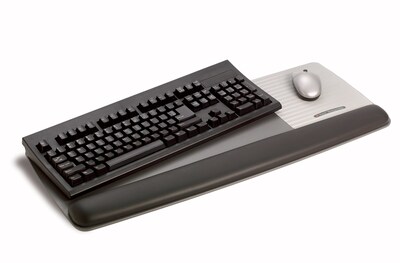 3M Gel Wrist Rest with Platform for Keyboard and Mouse, Gray, Tilt Adjustable, Precise Mouse Pad (WR