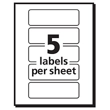 Avery Laser Color Coding Labels, 1 x 3, Assorted Colors, 5/Sheet, 40 Sheets/Pack (5481)