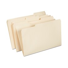 Staples® 30% Recycled File Folders, 1/3-Cut Tab, Legal, Manilla, 100/Box (ST56680-CC)