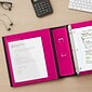 Staples® Better 3" 3 Ring View Binder with D-Rings, Pink (22724)
