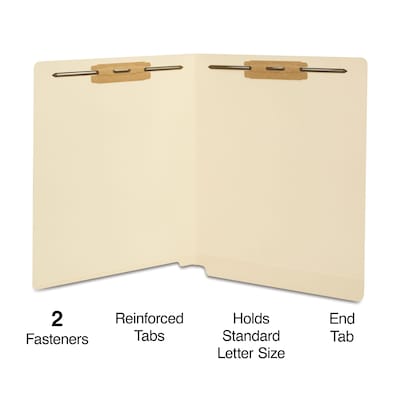 Staples® Reinforced Classification Folder, Letter Size, Manila, 50/Box (ST18357/TR18357)