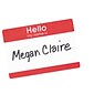 Avery "Hello My Name Is" Name Badge Labels, 2 1/3" x 3 3/8", White with Red Hello, 100 Labels Per Pack (5140)