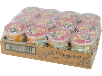 Pringles Grab & Go Cheddar Cheese Crisps, 1.4 oz., 12 Cans/Carton (3800084556)