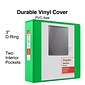 Staples® Standard 3" 3 Ring View Binder with D-Rings, Green (26354-CC)