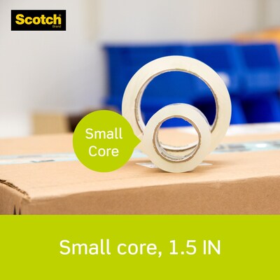 Scotch Sure-Start Packing Tape with Dispenser, 1.88" x 22.2 yds., Clear, 6/Pack (145-6)