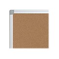Bi-Office Earth-it Maya Cork Bulletin Board, Aluminum Frame, 6 x 4 (CA271790)