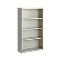 Hirsh HL8000 Series 60H 4-Shelf Bookcase with Adjustable Shelves, Light Gray Steel (21994)