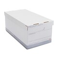 Staples Medium Duty File Box, Lift Off Lid, Letter, White/Gray, 12/Carton (TR59215)