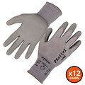 Ergodyne ProFlex 7024 PU Coated Cut-Resistant Gloves, ANSI A2, Gray, Small, 12 Pair (10392)