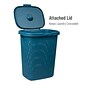 Mind Reader 13.21-Gallon Hamper with Lid, Plastic, Blue, 2/Set (50HAMP2PK-BLU)