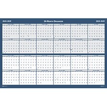 2024-2025 House of Doolittle 24 x 37 Wet-Erase Yearly Wall Calendar, Reversible, White/Blue (3964-