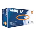 AMBITEX N5201 Series Powder Free Blue Nitrile Gloves, Medium, 100/Box (NMD5201)