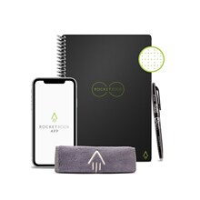Rocketbook Core Reusable Smart Notebook, 6 x 8.8, Dot-Grid Ruled, 36 Pages, Black (EVR-E-RC-A-FR)