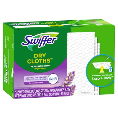 Swiffer Sweeper Dry Sweeping Pad, Lavender & Vanilla Comfort, 52/Box (99039)