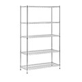 Honey-Can-Do 5-Tier Heavy-Duty Adjustable Shelving Unit with 800-lb Shelf Capacity, 18W, Chrome (SH