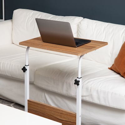 Mind Reader 21.75" Adjustable Standing Desk Laptop Stand, Brown/White (OBRJUST-BRN)