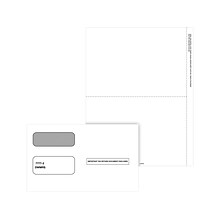 ComplyRight 1099-MISC 3-Part Blank Tax Form Set with Envelopes/Recipient Copy Only, 50/Pack (6112E)
