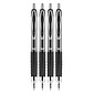 uni-ball 207 Signo RT Retractable Gel Pens, Medium Point, Black Ink, 4 Pack (33960)