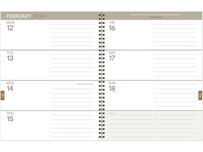 2023-2024 TF Publishing Beige Blooms 9 x 11 Academic Weekly & Monthly Planner, Paperboard Cover, B