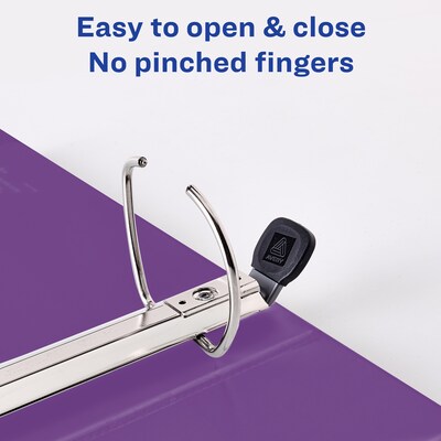 Avery Heavy Duty 3" 3-Ring View Binders, One Touch EZD Ring, Purple (79810)