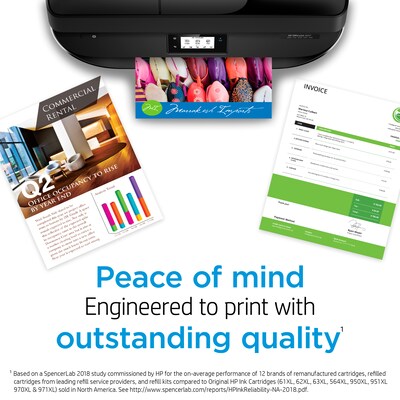 HP 62XL Black High Yield Ink Cartridge (C2P05AN#140), print up to 600 pages