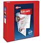 Avery Heavy Duty 4" 3-Ring View Binders, D-Ring, Red (79326)