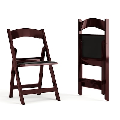 Flash Furniture Resin Folding Chair, Red Mahogany, Set of 2 (2LEL1MAH)