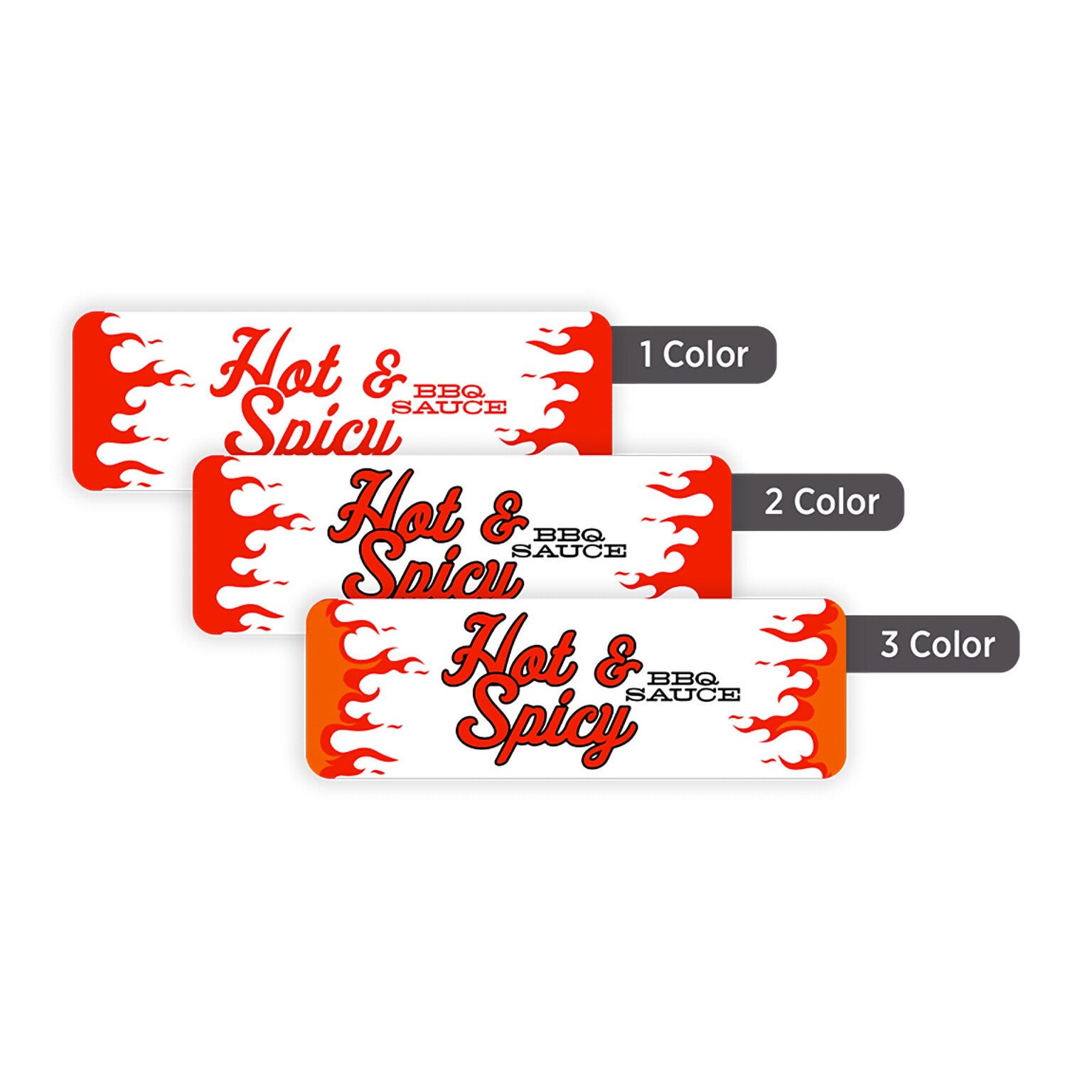 Custom Print Advertising Label, 1 x 3 Rectangle, 1 Standard Color, 1-Sided, 250 Labels/Roll