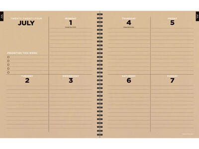 2024-2025 TF Publishing Elements Series Lava Wave 8.5" x 11" Academic Weekly & Monthly Planner, Paperboard Cover