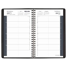 2024-2025 AT-A-GLANCE 5 x 8 Academic Daily Planner, Faux Leather Cover, Black (70-807-05-25)