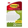 Command Medium Picture Hanging Strips, Damage Free Hanging of Dorm Decorations, 22 Pairs, 44 Command