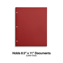 Staples 3-Hole Punched 4-Pocket Paper Folder, Red (ST56209-CC)