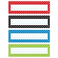 Trend® Polka Dots Desk Toppers® Name Plates, 2.88 x 9.5, Bundle of 6 Packs, 32 per Pack (T-69951)