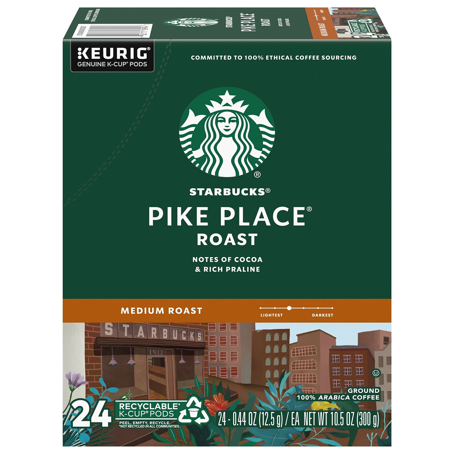 Starbucks Pike Place Coffee Keurig® K-Cup® Pods, Medium Roast, 24/Box (SBK18994)