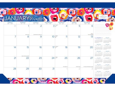 2023-2024 Plato House of Turnowsky Abstract Allure 15.5 x 11 Academic & Calendar Monthly Desk Pad