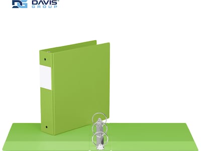 Davis Group Premium Economy 2 3-Ring Non-View Binders, Lime Green, 6/Pack (2313-24-06)
